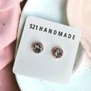  Gunmetal Druzy Stud Earrings