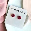  Maroon Druzy Studs for Fall 