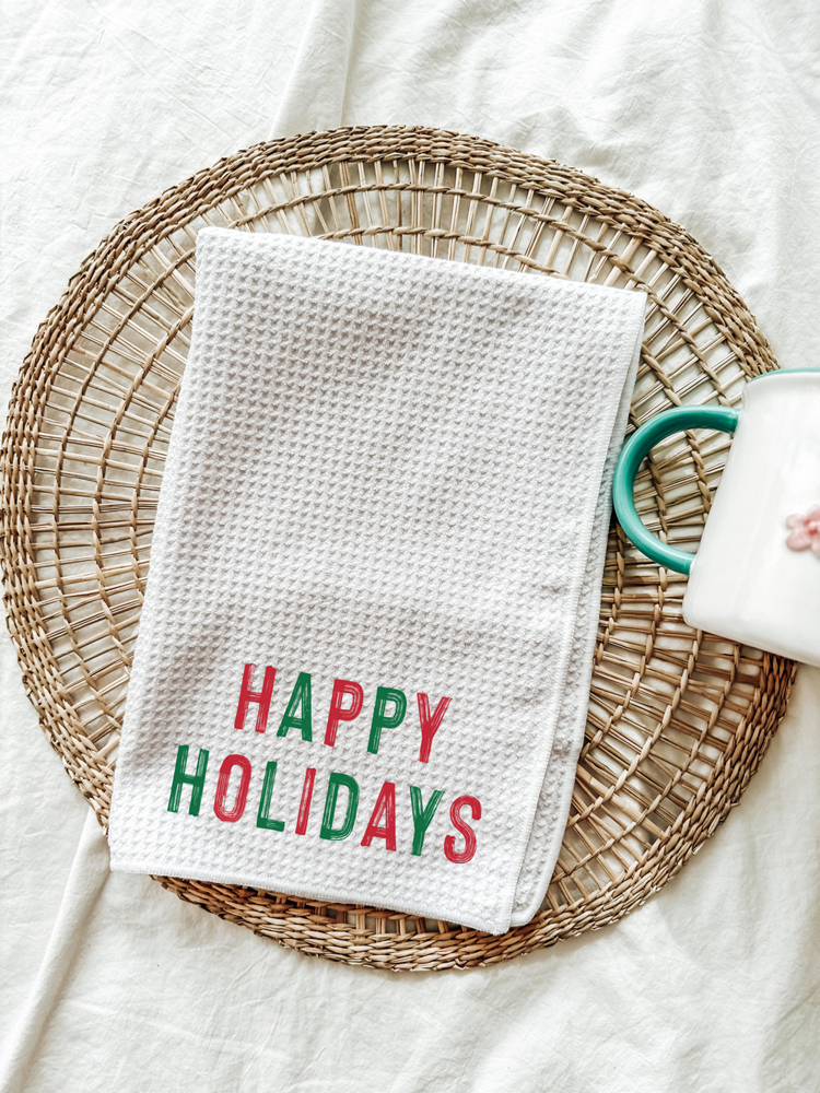 Happy Holidays Christmas Kitchen Towel