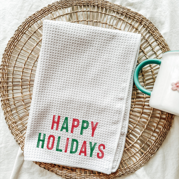 Happy Holidays Christmas Kitchen Towel