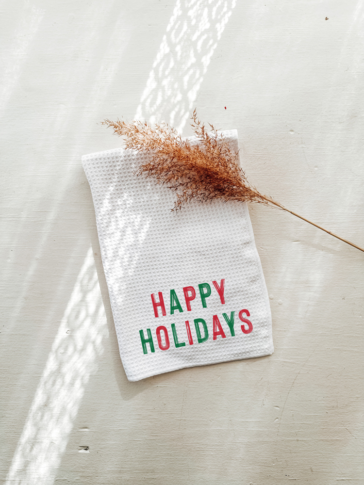 Happy Holidays Christmas Kitchen Towel