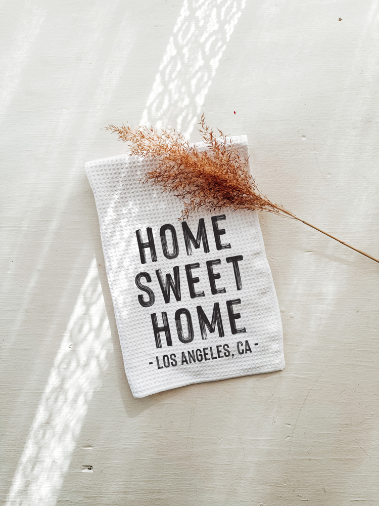 Home Sweet Home Custom City Kitchen Towel