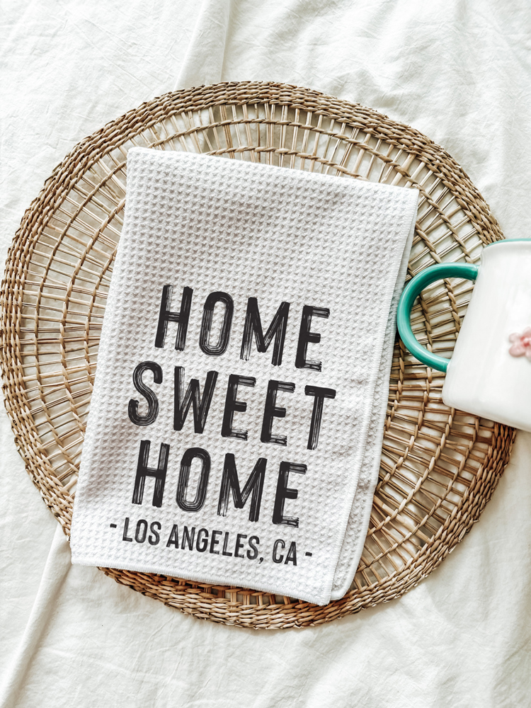 Home Sweet Home Custom City Kitchen Towel