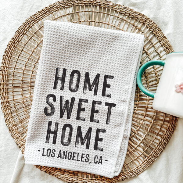 Home Sweet Home Custom City Kitchen Towel