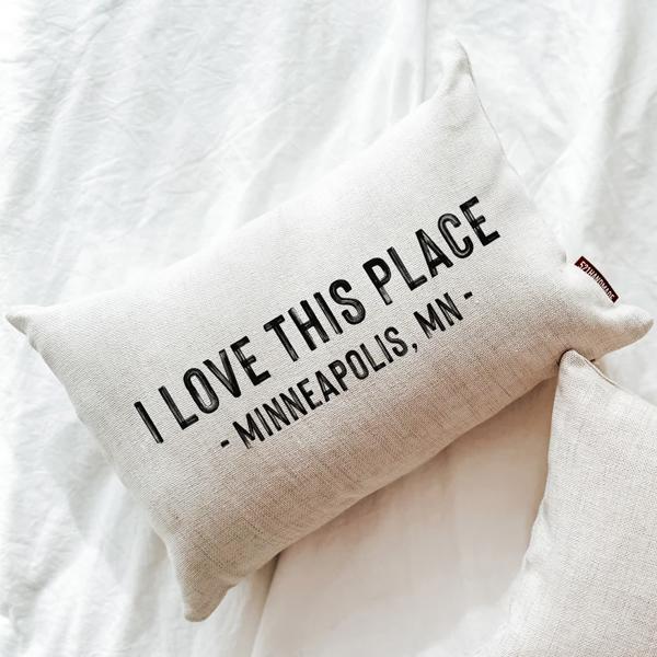 I Love This Place Custom City Pillow for Christmas