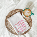  I Love You Valentine's Day Tea Towel | Valentine's Day Kitchen Towel | I Love You Tea Towel