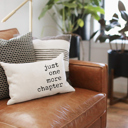  Just One More Chapter Bookish Pillow