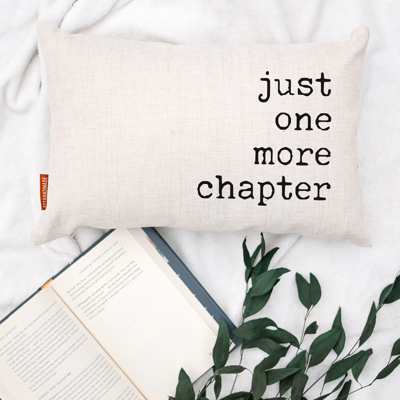 Just One More Chapter Bookish Pillow