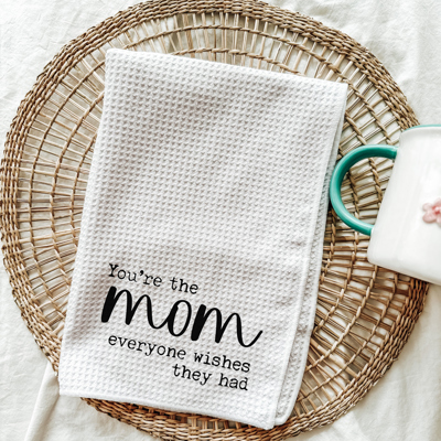 Mom Tea Towel - Kitchen Towel for Moms for Christmas