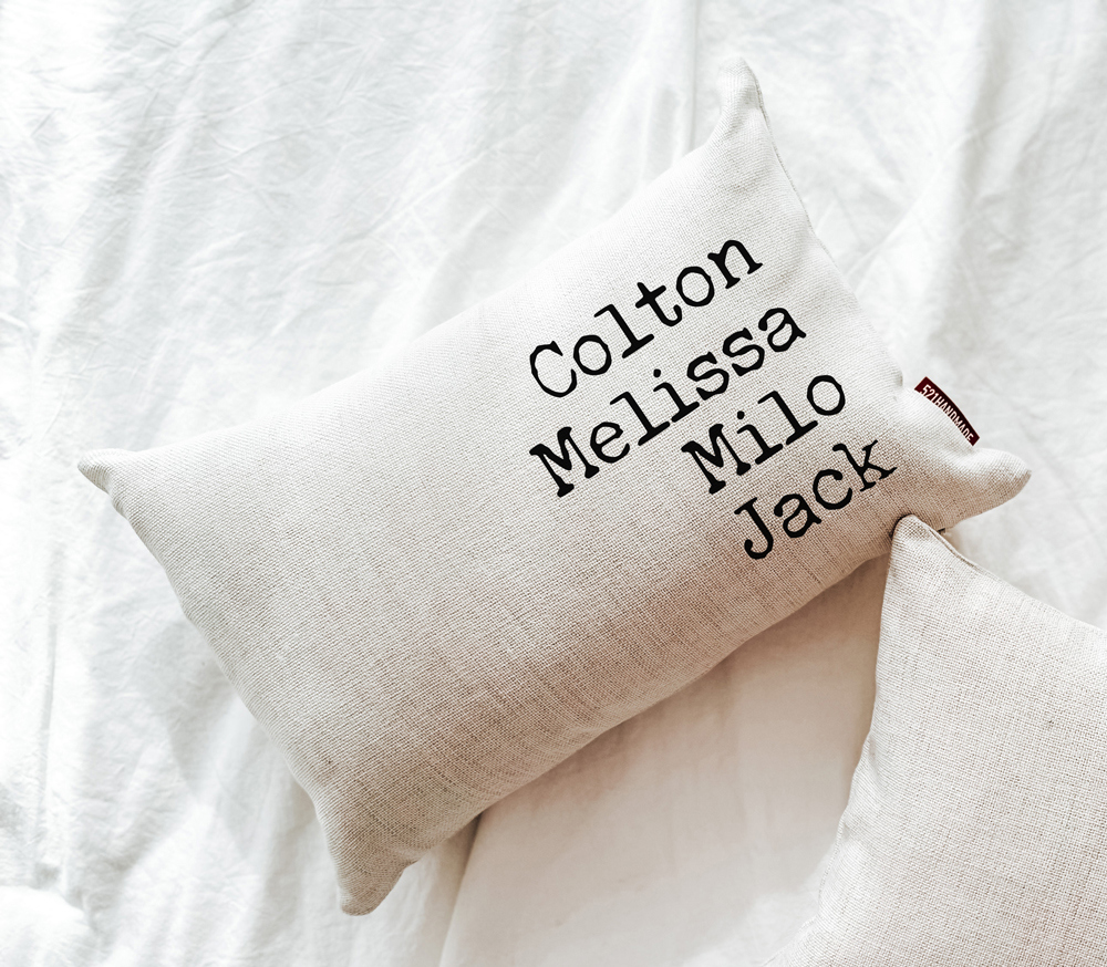 Family Name Pillow for Christmas