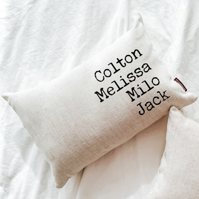 Family Name Pillow for Christmas