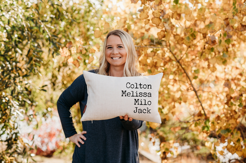 Family Name Pillow for Christmas