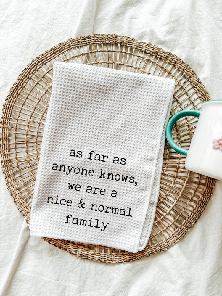 Nice & Normal Family Holiday Kitchen Tea Towel