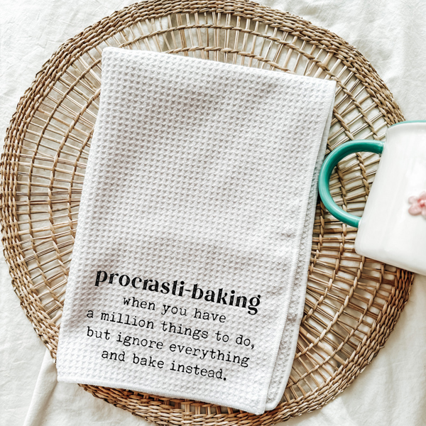 Procrasti-Baking Christmas Kitchen Towel