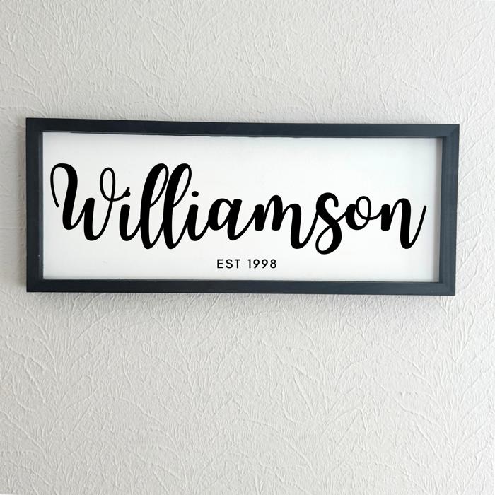 Custom Wooden Family Name Sign | 20 x 8 inches