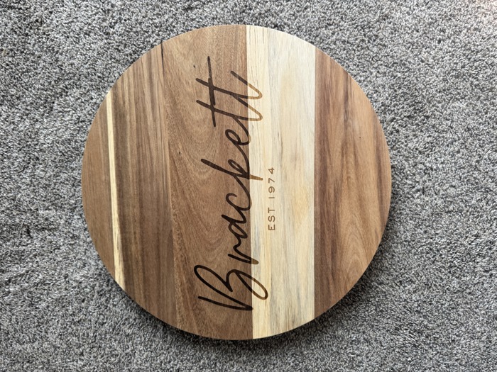 Customized Engraved Wooden Lazy Susan
