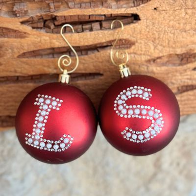Custom Initial Pearl Ornament