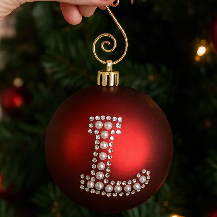 Custom Initial Pearl Ornament