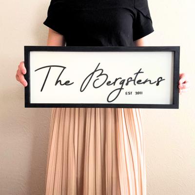 Custom Wooden Family Name Sign | 20 x 8 inches