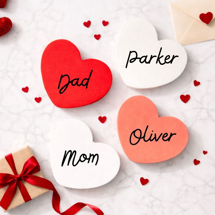 Custom Wooden Heart Decor Shelf Sitters