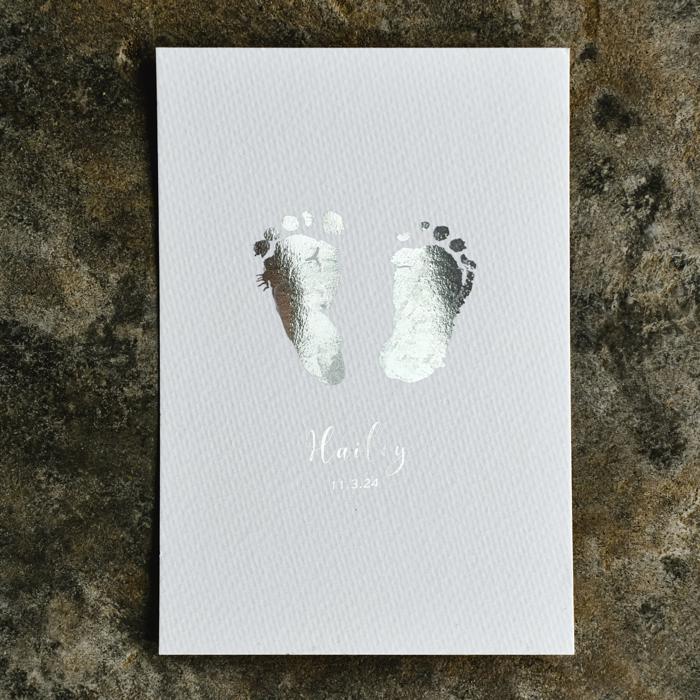 Personalized Gold Baby Footprint Keepsake Print | Real Gold Foil