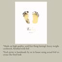  Personalized Gold Baby Footprint Keepsake Print | Real Gold Foil