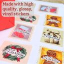  Custom Christmas Stickers | Vintage Stamp Style 