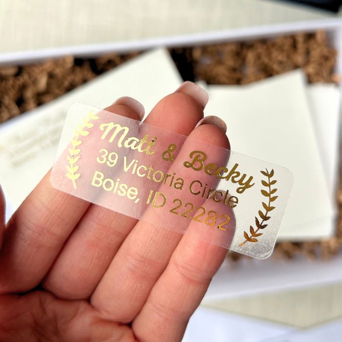 60 Gold Foil Address Labels