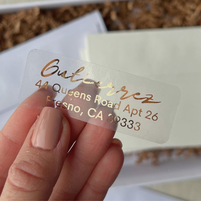 60 Gold Foil Address Labels