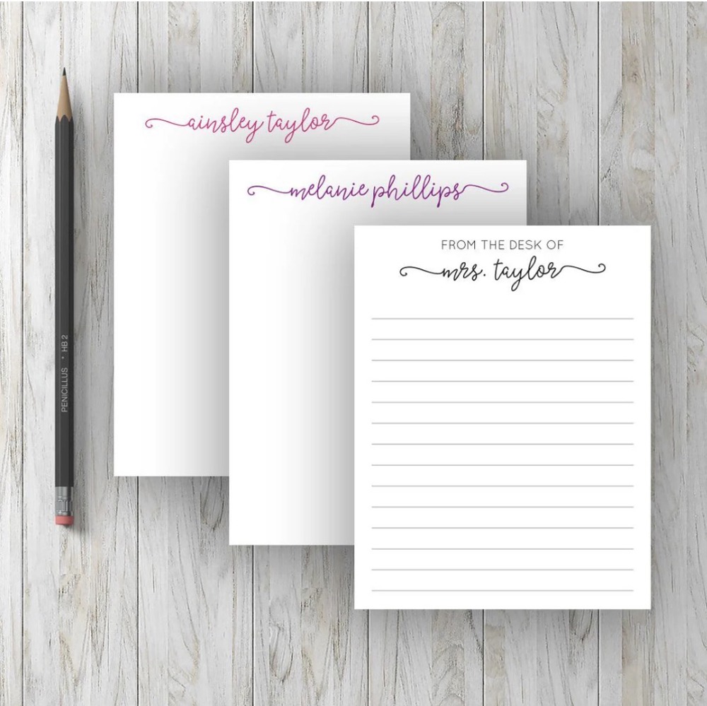 Personalized Notepad | Swash Design