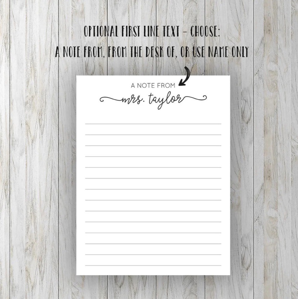 Personalized Notepad | Swash Design