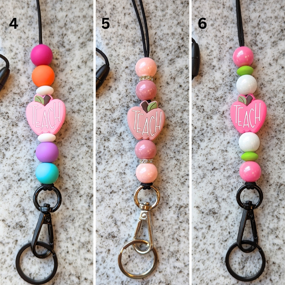 Teacher Beaded Lanyard