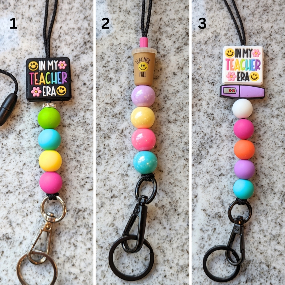 Teacher Beaded Lanyard