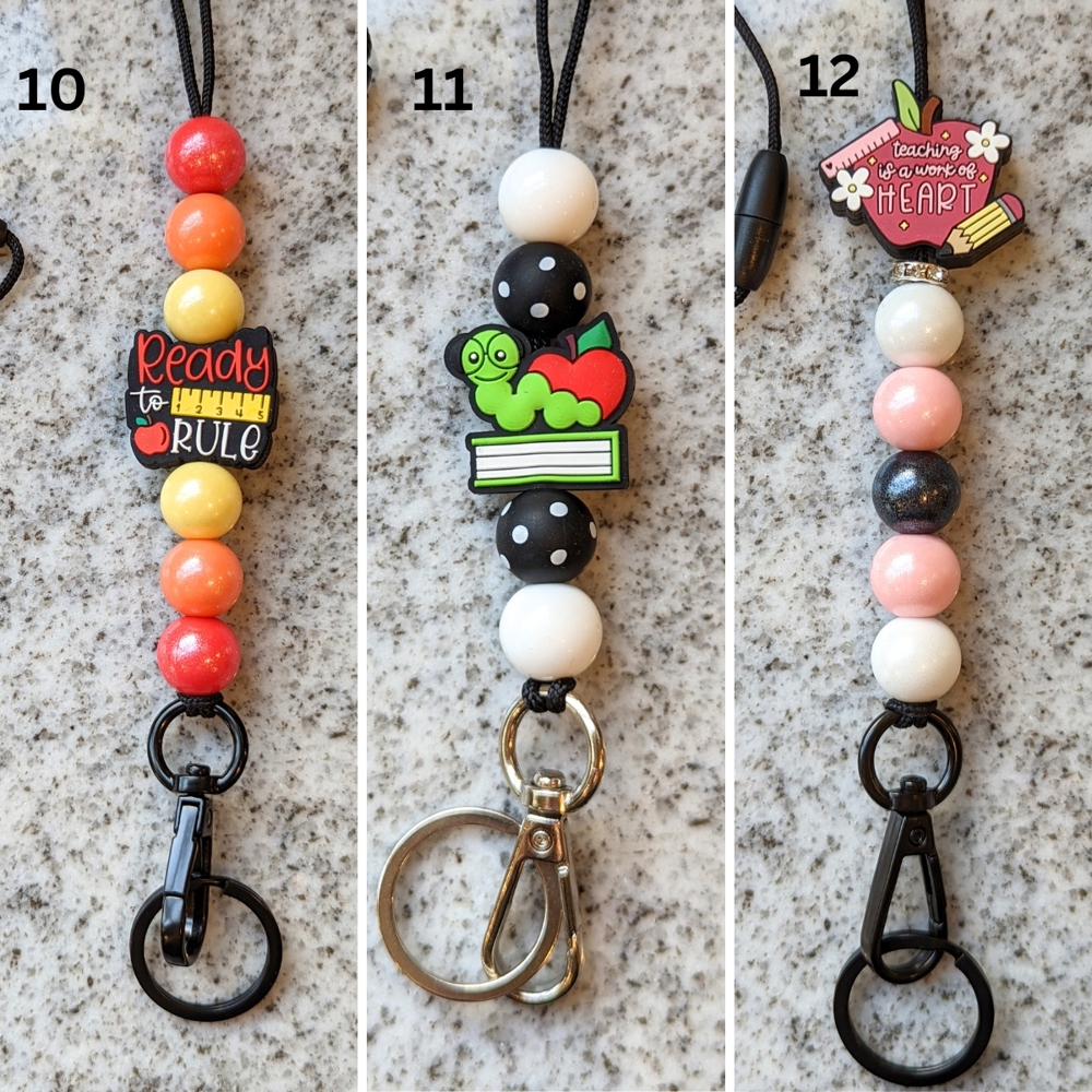 Teacher Beaded Lanyard