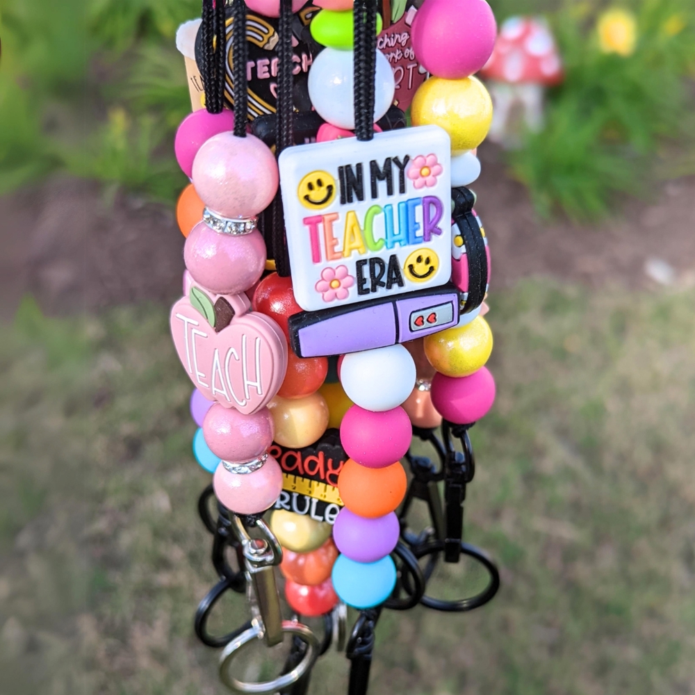 Teacher Beaded Lanyard