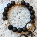 Smiles All Around Beaded Wristlet Keychain