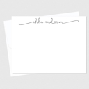  Personalized Long Swash Note Cards Stationery Set