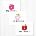  Personalized Teacher Note Cards | Whimsical Apple