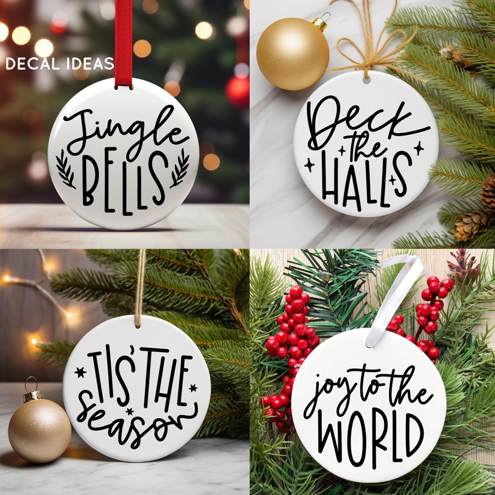 Christmas/Winter Vinyl Decals | Set of 4