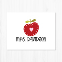  Personalized Teacher Note Cards | Whimsical Apple