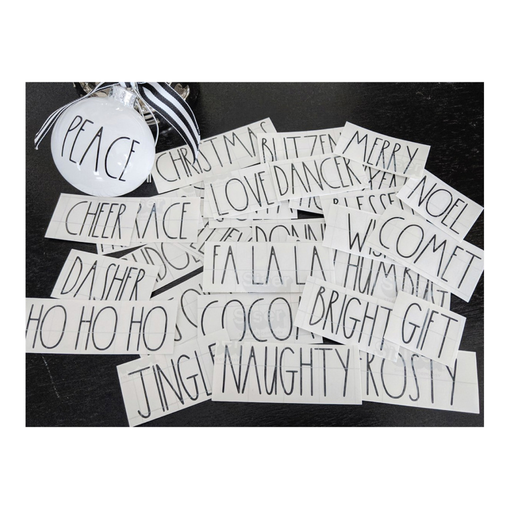 Holiday Vinyl Decals | Set of 10