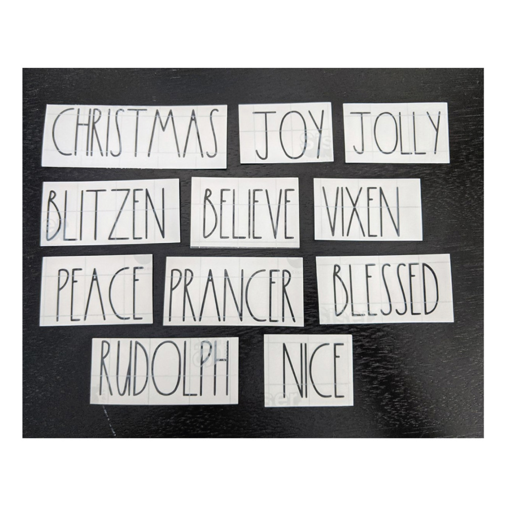 Holiday Vinyl Decals | Set of 10