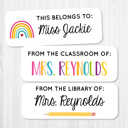  Personalized Teacher School Labels | Set of 60