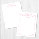  Personalized Cute Coquette Bow Notepad