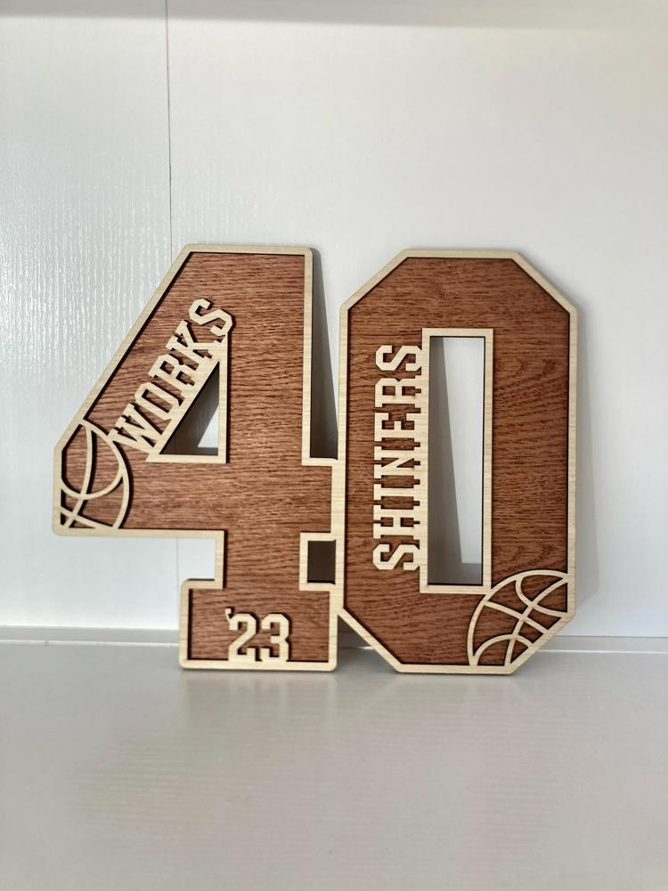 Custom Athlete Number Plaque, Homecoming Gift, Sports Number Wood Cutout, Athlete Gifts, Jersey Number, Graduation Gift