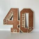  Custom Athlete Number Plaque, Homecoming Gift, Sports Number Wood Cutout, Athlete Gifts, Jersey Number, Graduation Gift