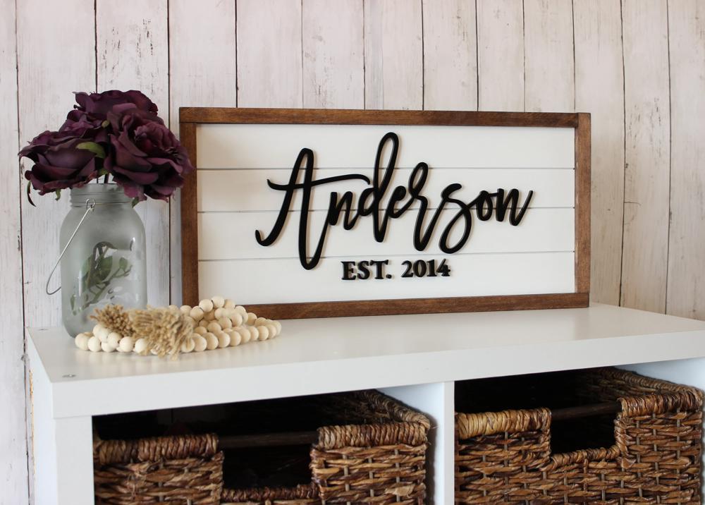 Family Name Sign | Last Name Sign | Ship Lap Name Sign | Wooden Name Sign