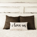  I love us Farmhouse Lumbar Pillow, Anniversary Gift for Wife