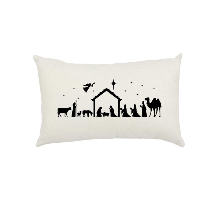 Christmas Nativity Throw Pillow
