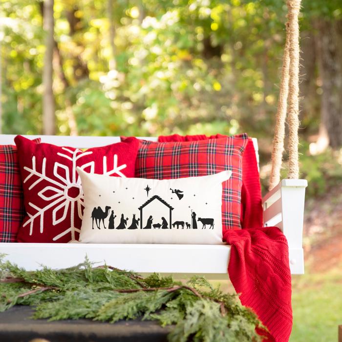 Christmas Nativity Throw Pillow
